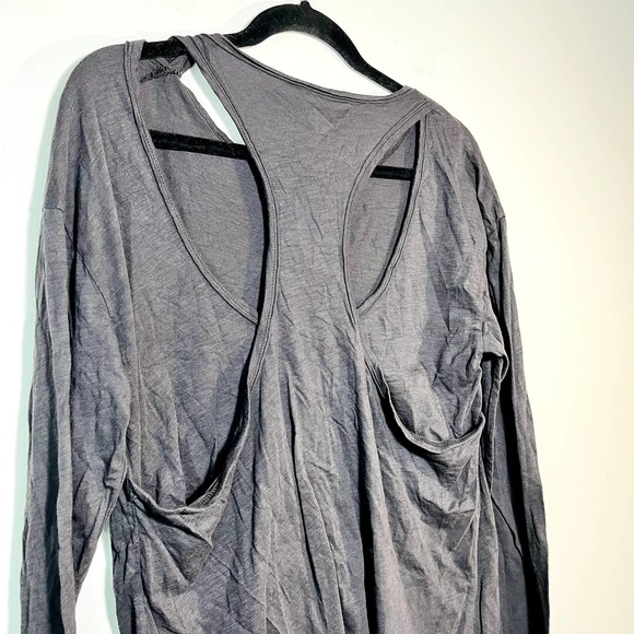 Daily Practice Anthropologie Slate Long Sleeve Yoga Shirt Small - Picture 5 of 9